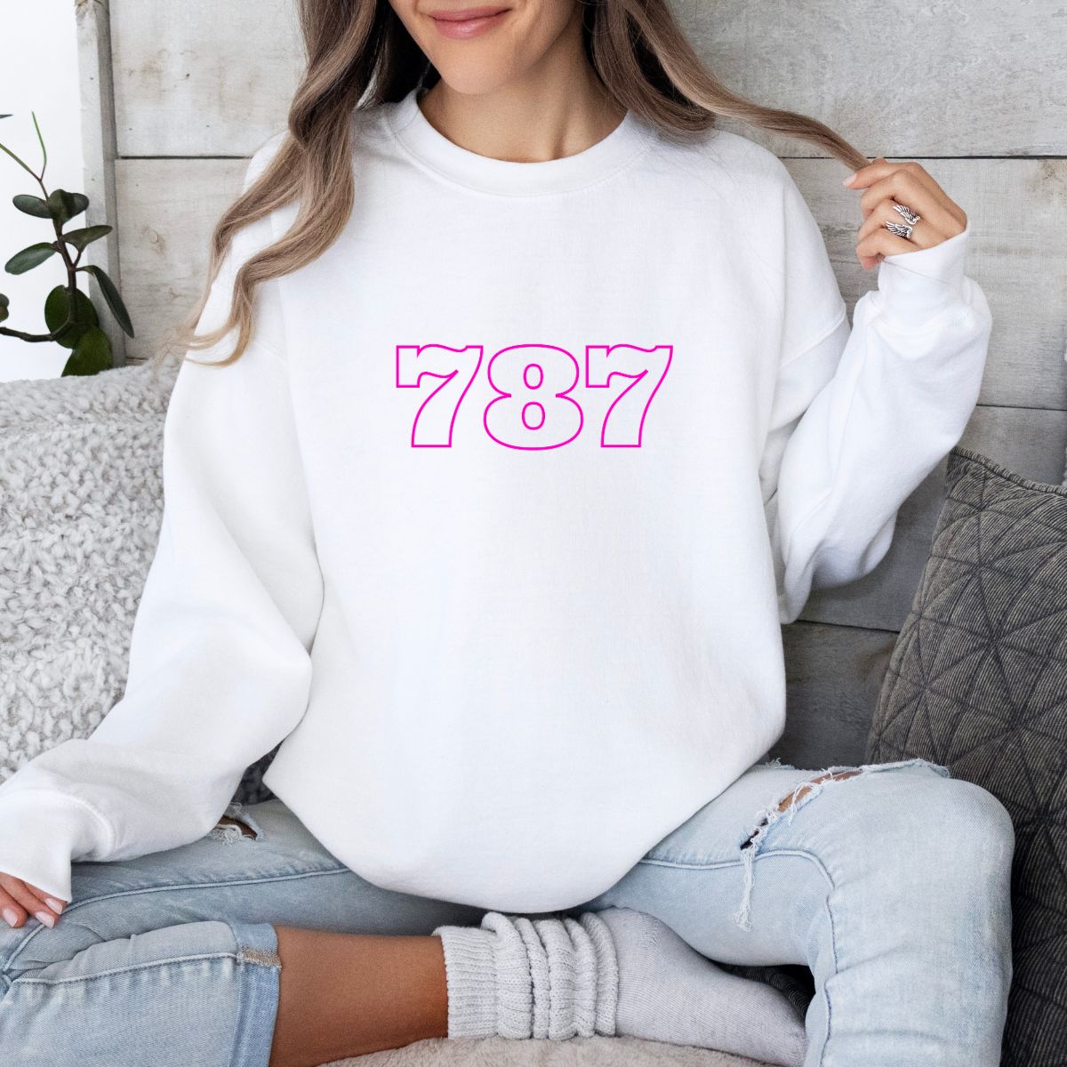 Puerto Rico Symbols Sweatshirt | 787 | Fleece Crewneck