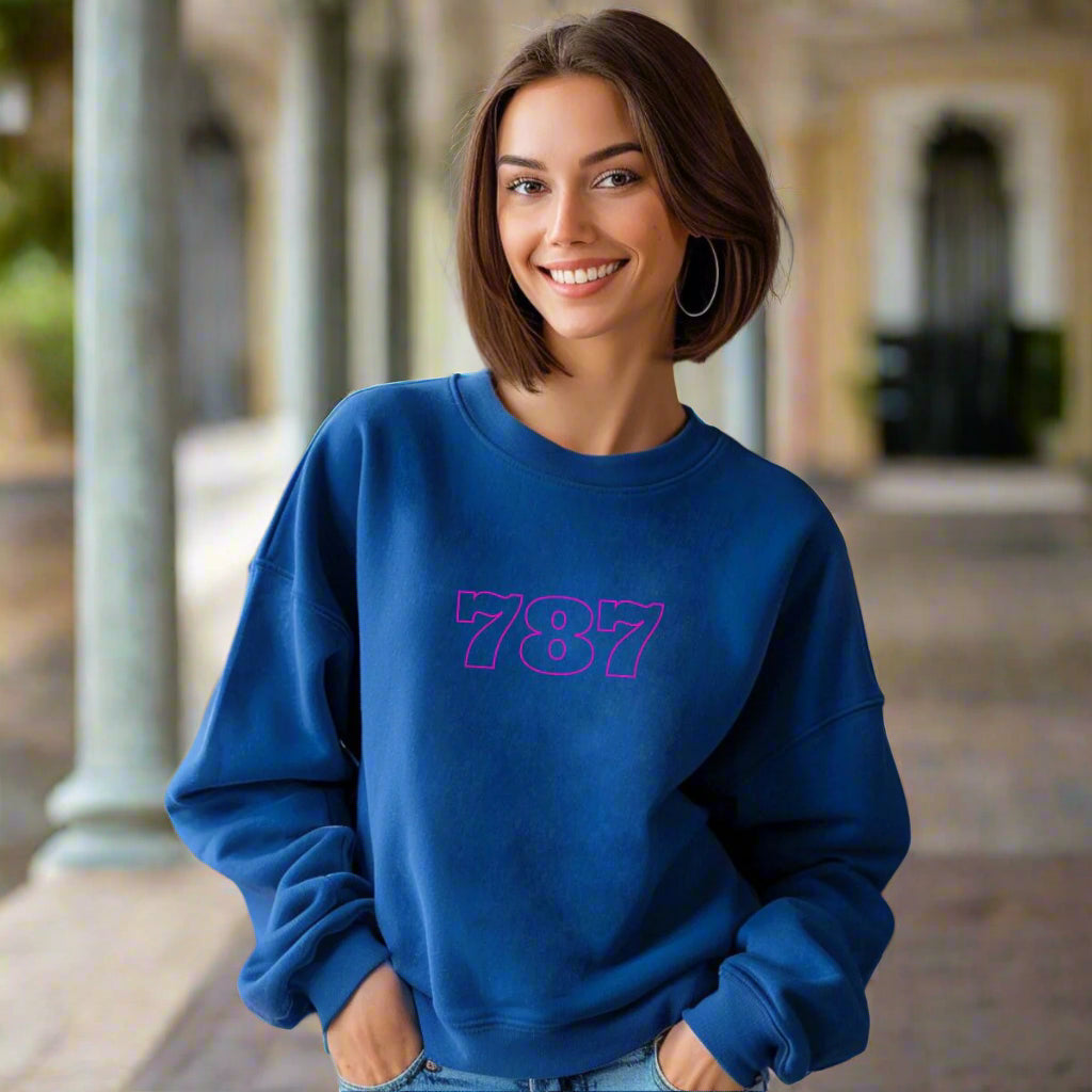 Puerto Rico Symbols Sweatshirt | 787 | Fleece Crewneck