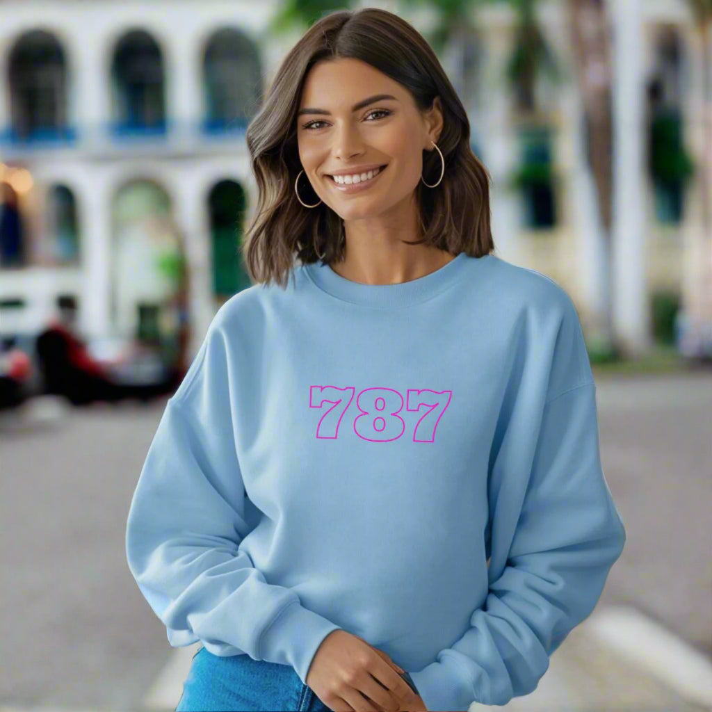 Puerto Rico Symbols Sweatshirt | 787 | Fleece Crewneck