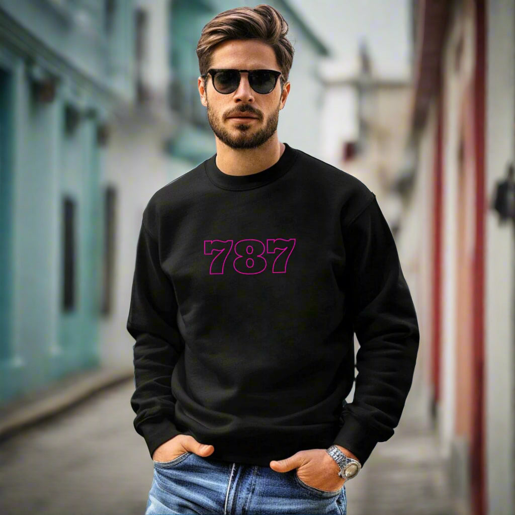 Puerto Rico Symbols Sweatshirt | 787 | Fleece Crewneck