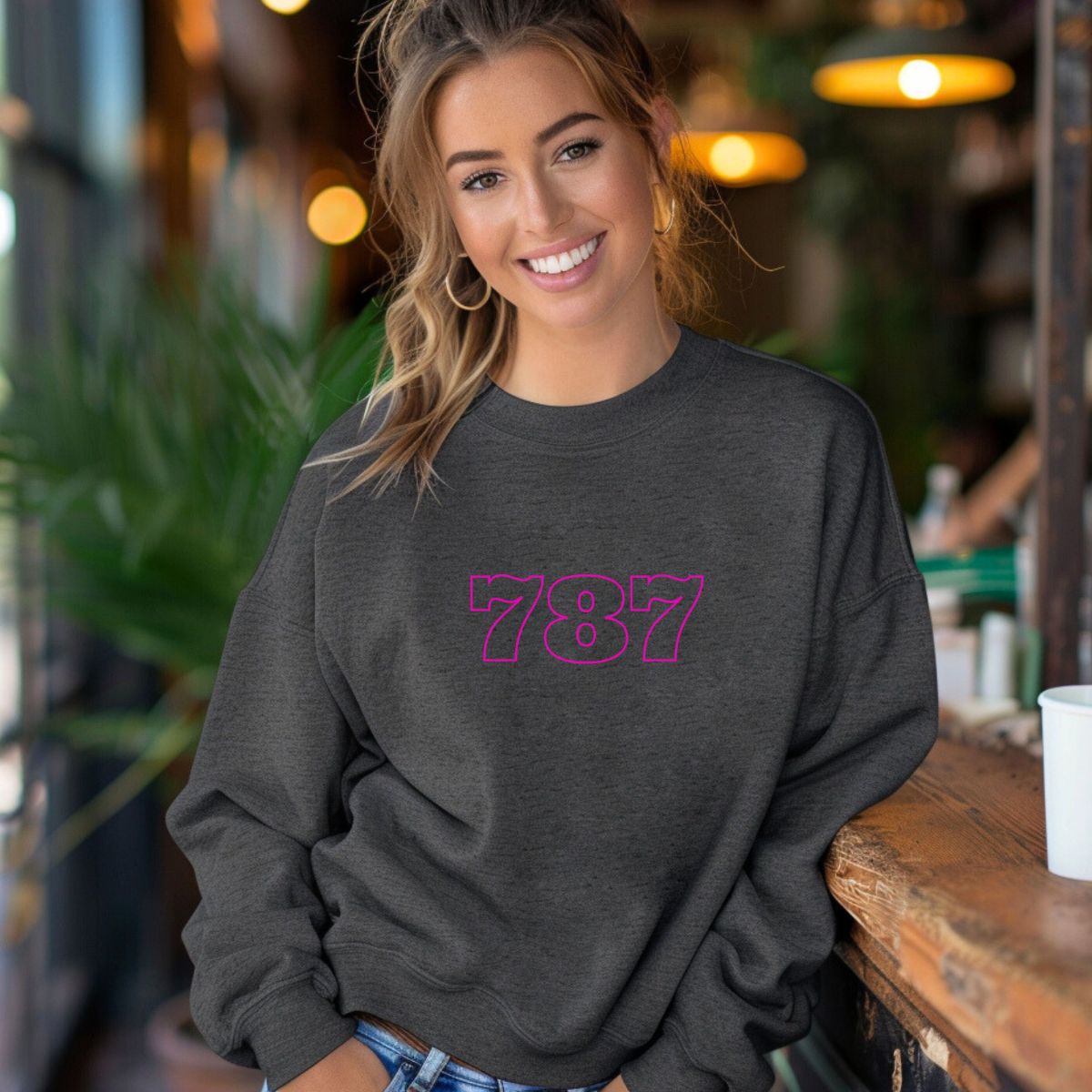 Puerto Rico Symbols Sweatshirt | 787 | Fleece Crewneck
