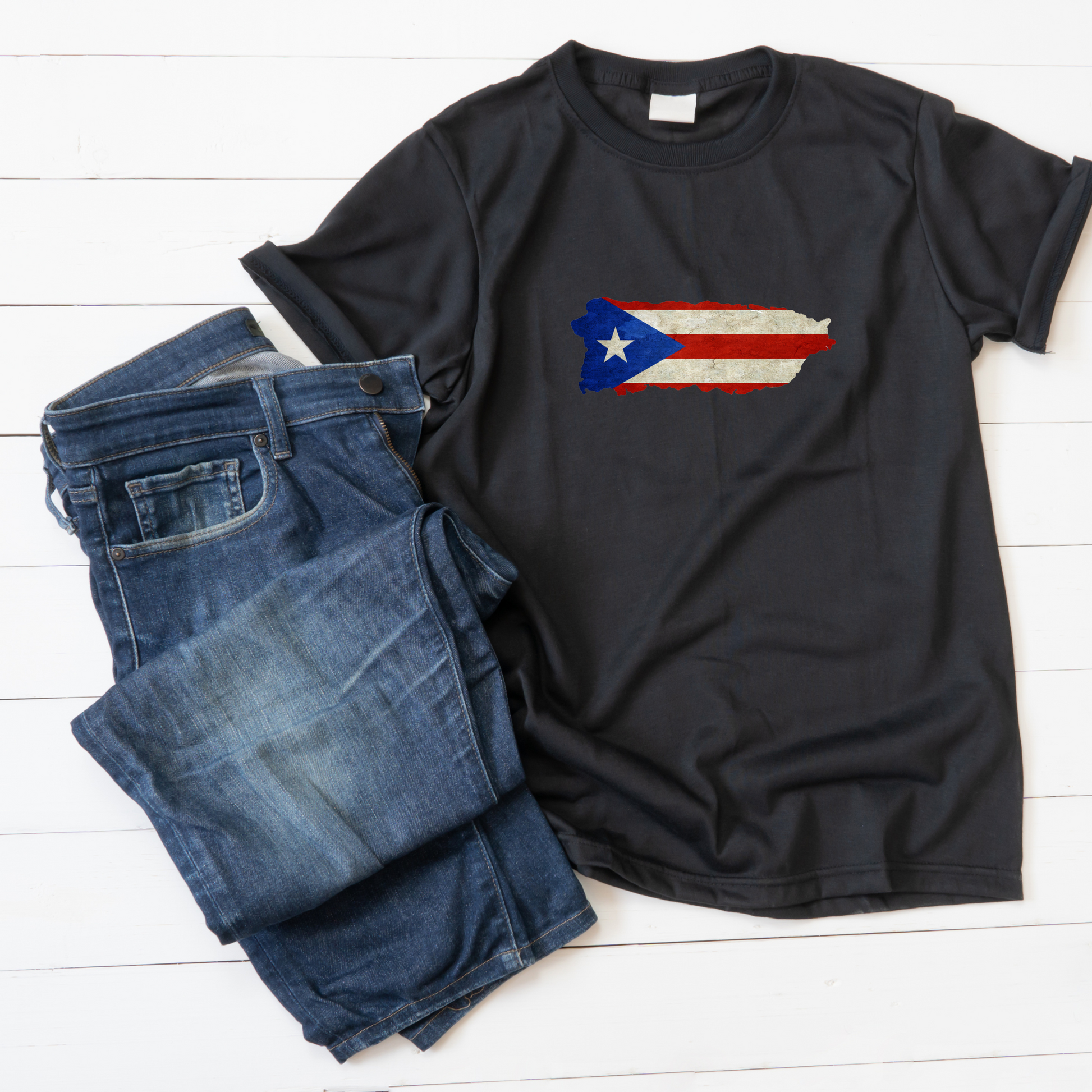 Puerto Rico Shirt | Puerto Rico Flag Map | Express Shipping Available | Soft and Stylish Tee | Exclusive Puerto Rico Gifts | Boricua Pride