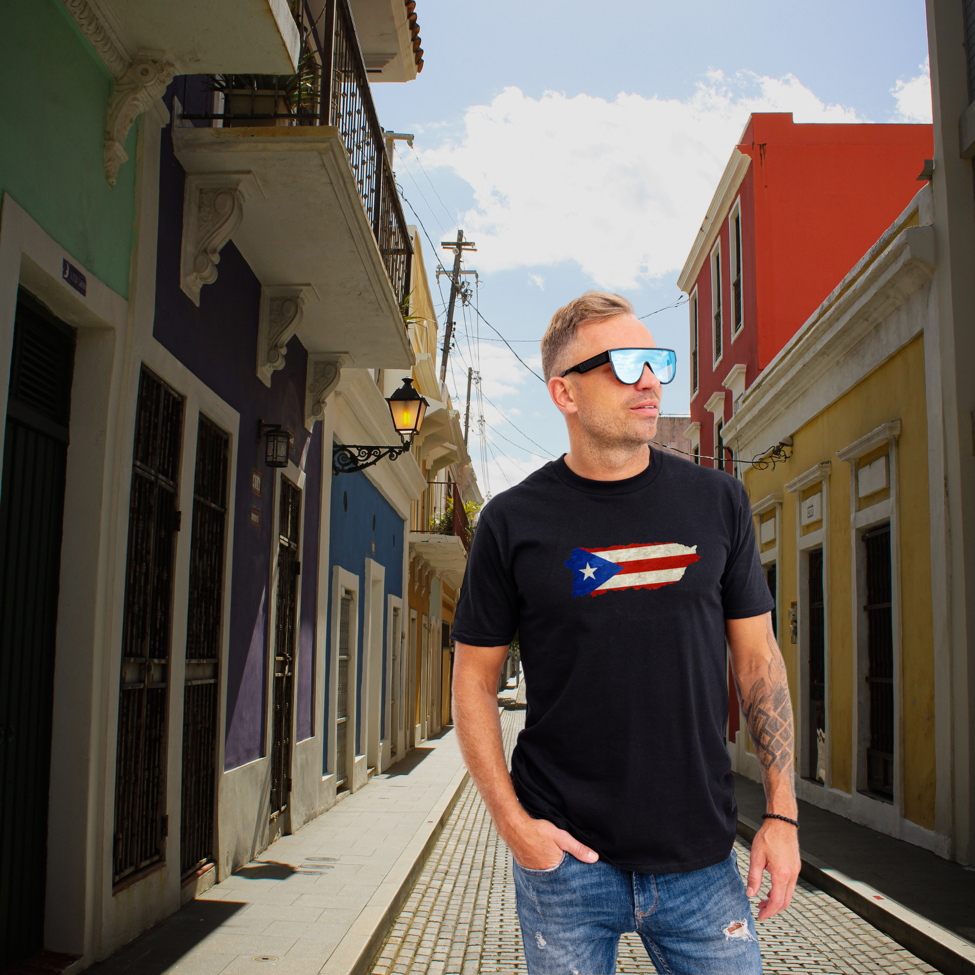 Puerto Rico Shirt | Puerto Rico Flag Map | Express Shipping Available | Soft and Stylish Tee | Exclusive Puerto Rico Gifts | Boricua Pride