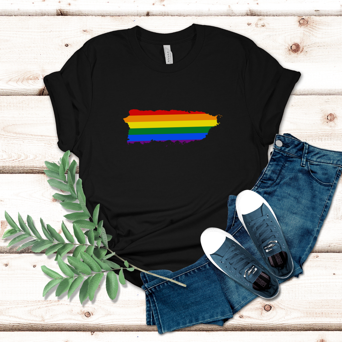 Puerto Rico Shirt | Puerto Rico Rainbow Map | Express Shipping Available | Soft and Stylish Tee | Exclusive Puerto Rico Gifts | Boricua Pride