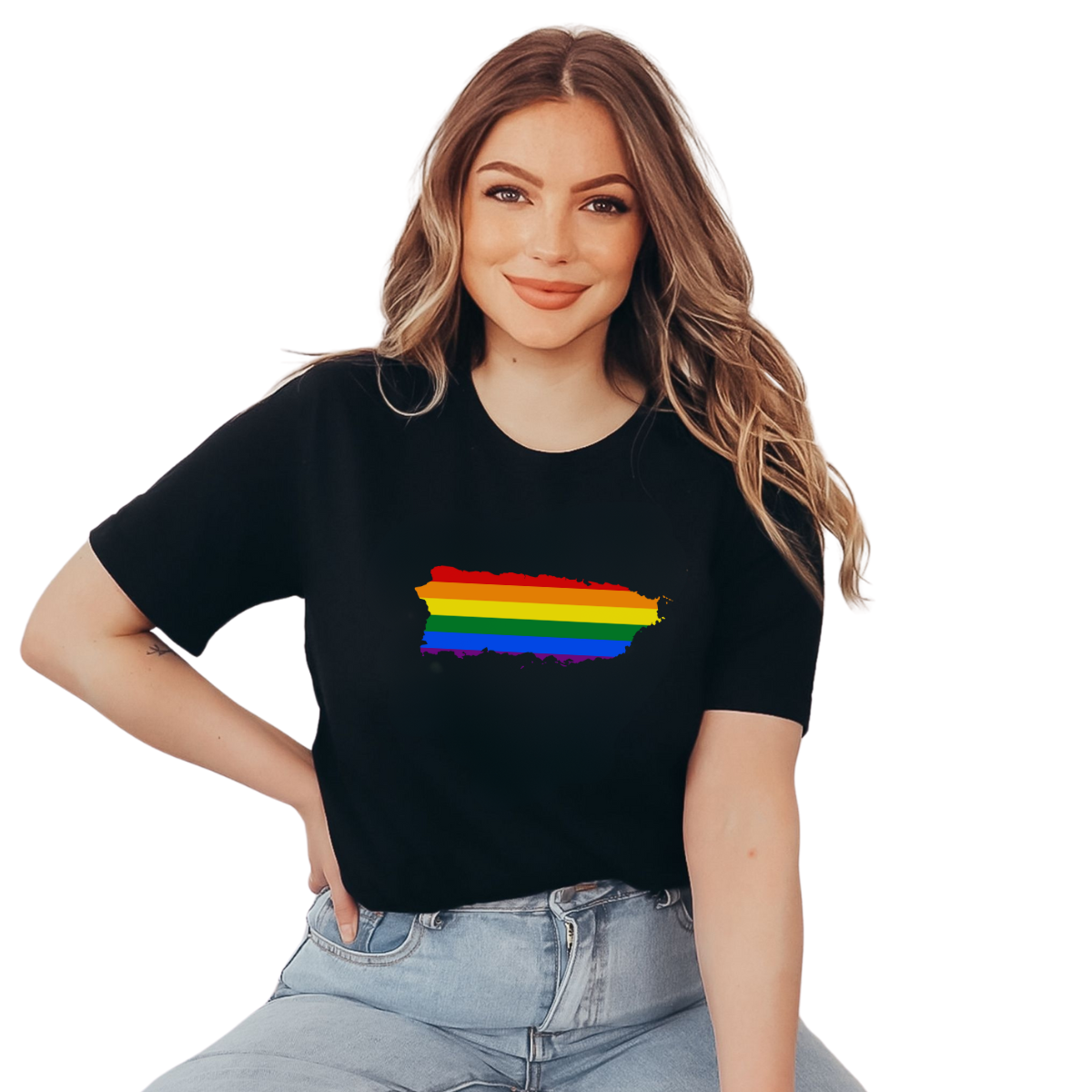 Puerto Rico Shirt | Puerto Rico Rainbow Map | Express Shipping Available | Soft and Stylish Tee | Exclusive Puerto Rico Gifts | Boricua Pride