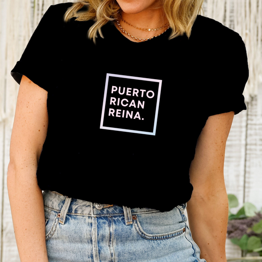 Puerto Rico Shirt | PUERTO RICAN REINA | Express Shipping Available | Soft and Stylish Tee | Exclusive Puerto Rico Gifts | Boricua Pride